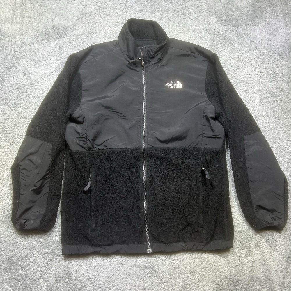 The North Face Jacket Girls XL (18) Black Denali Fleece Coat Fuzzy Warm Outdoor